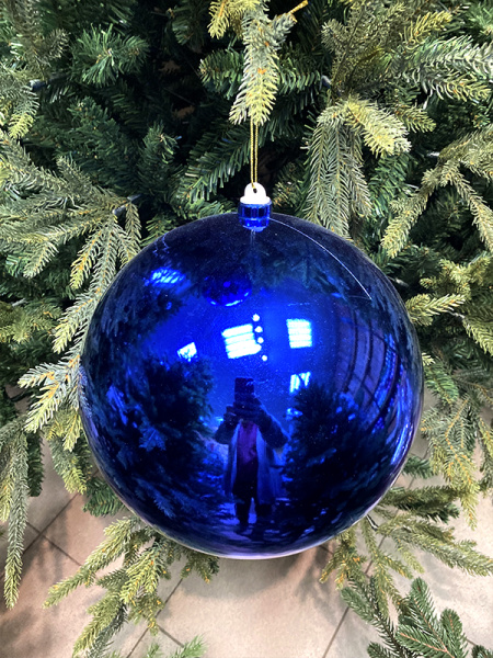 Шары пластиковые, глянец синий [blue-3]