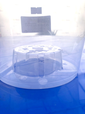 Горшок для орхидеи "№2" 1.4л,  ø15см, высота 12.5см, прозрачный