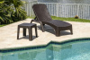 Лежак из искусственного ротанга Roma Sun Lounger, коричневый [03085]