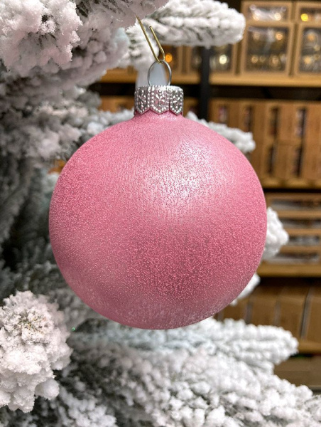 Шар елочный стекл. 8 см, [G-191s]