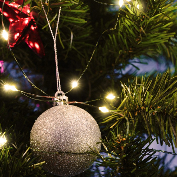 Светодиодная гирлянда Роса Feron CL583 200LED тепл. белый, 20м IP20 [51442]