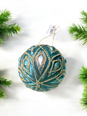 Шар елочный стекл. [5684-19]