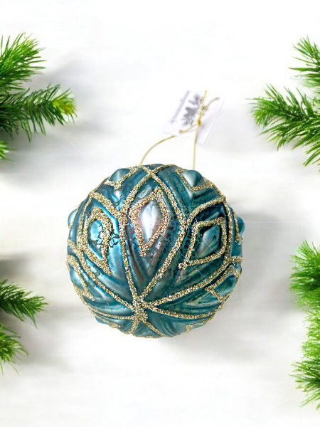 Шар елочный стекл. [5684-19]