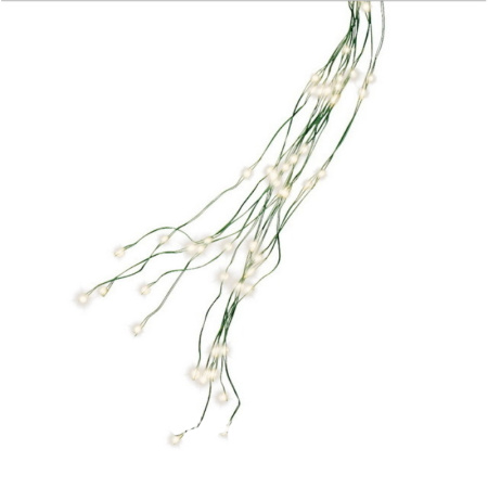 Гирлянда Лучи Росы, 12 нитей, 408 теплых белых микро LED с мерцанием [496141]