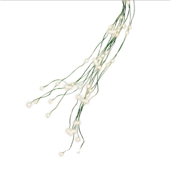 Гирлянда Лучи Росы, 12 нитей, 408 теплых белых микро LED с мерцанием [496141]