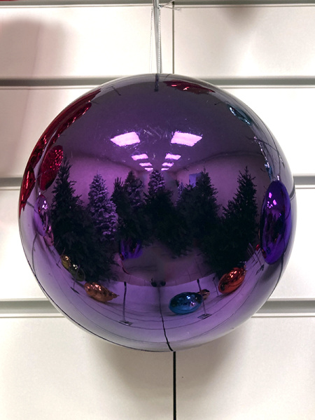 Шары пластиковые, глянец фиолетовый d