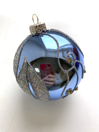 Набор шаров пластик. декор №11 разные цвета, 6см / 8см / 10см Шар пластиковый декорированный