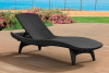 Лежак из искусственного ротанга PACIFIC LOUNGER, графит [230674]