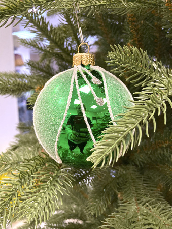 Набор шаров пластик. декор №5 разные цвета, 6см / 8см / 10см Шар пластиковый декорированный