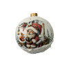 Шар елочный стекл. декупаж 12 см, [DQ5]
