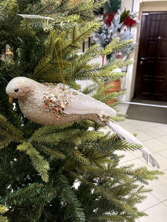 Украшение елочное птица 32 см [44699]