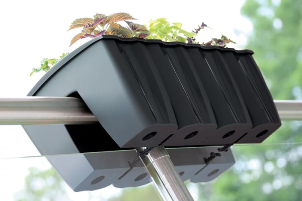 Кашпо на перила, антрацит Crown DCRO