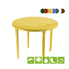 Стол пластиковый круглый [130-0022], жёлтый