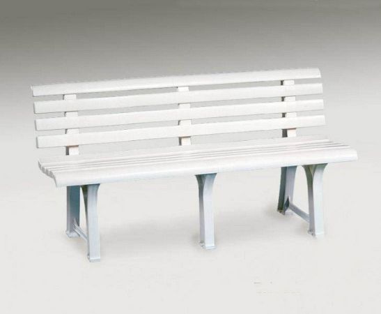 Скамейка детская пластиковая со спинкой