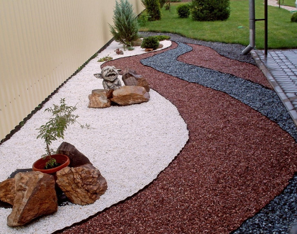 Щебень окрашенный гранитный, бордовый, 5-10мм, (20 кг)