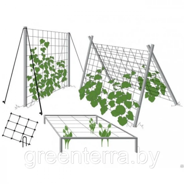 Сетка шпалерная для поддержки вьющихся растений 2*15 м