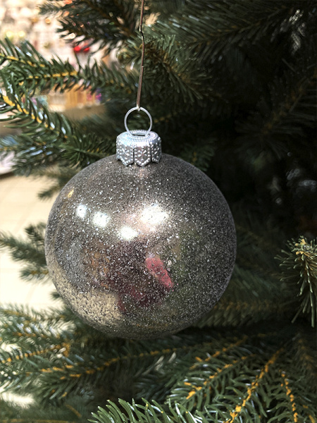 Шар елочный стекл. 8 см, [113s]