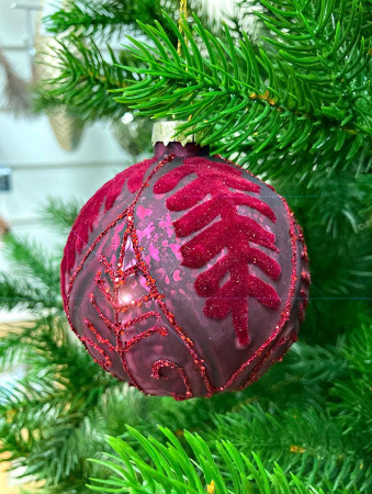 Шар елочный стекл. [5949-4]