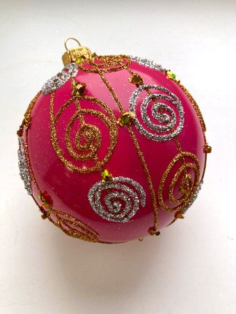 Набор шаров пластик. декор №19 разные цвета, 10см Набор шаров пластик. декор №19 разные цвета, 10см