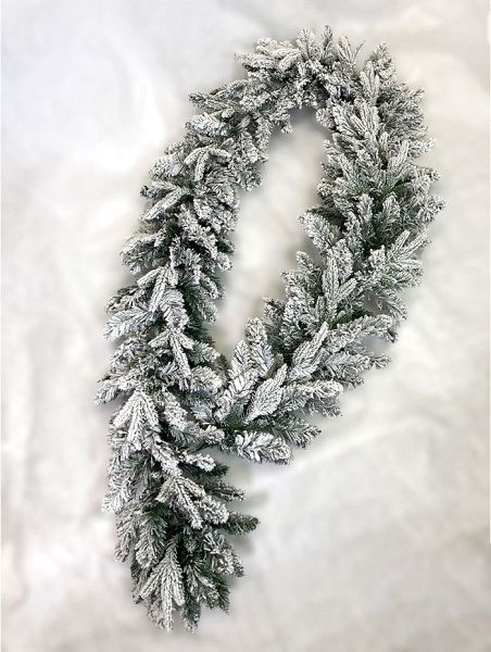 Гирлянда еловая заснеженная "Альберта" 270 см [23115]