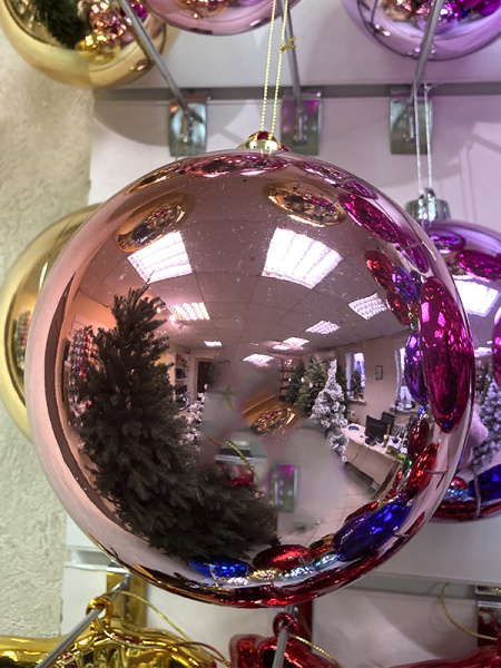 Шары пластиковые, глянец розовый а