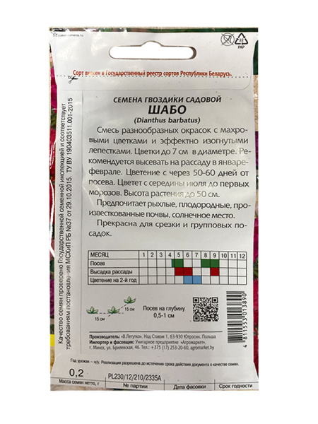 Гвоздика садовая Шабо