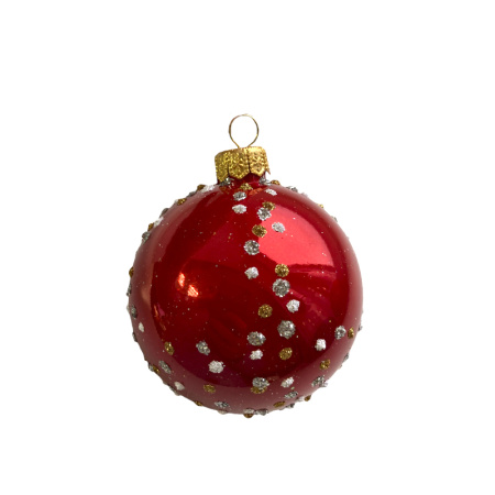 Набор шаров пластик. декор №8 разные цвета, 6см / 8см / 10см Шар пластиковый декорированный