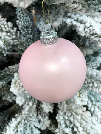 Шар елочный стекл. "Текстурный" 8 см, [227]