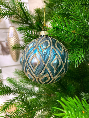 Шар елочный стекл. [5684-19]