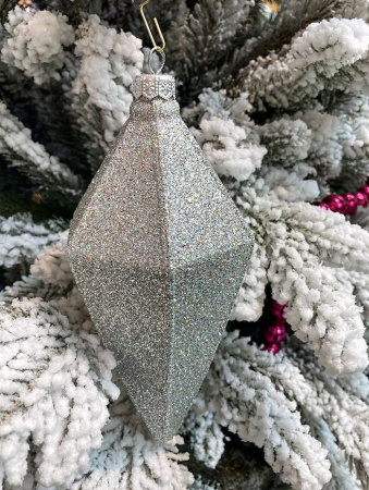 Украшение елочное "Кристалл" серебро