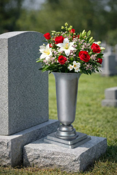 Горшок пластиковый "Вазон Р" для цветов 2л, серебряный 