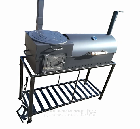 Кованый мангал (гриль, барбекю и очаг) "Колизей"