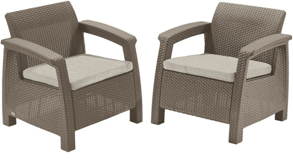 Комплект мебели из искусственного ротанга Corfu Rest Sett, капучино [241723]