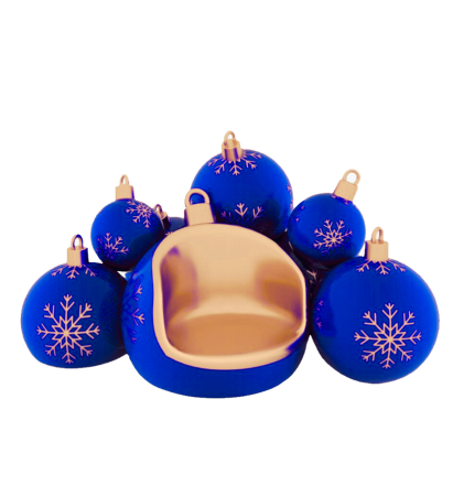 Новогодняя фигура для фотозоны "Конструкция из 8 шаров"