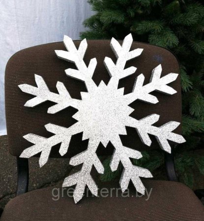 Украшение для больших елок "Снежинка 8-ти конеч." 45 см
