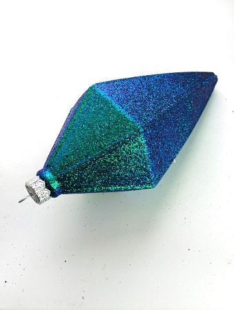 Украшение елочное "Кристалл" синий хамелеон