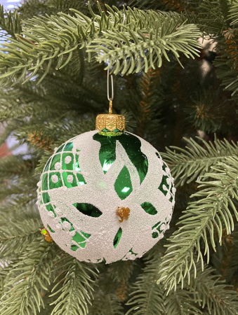 Набор шаров пластик. декор №7 разные цвета, 6см /  8см / 10см Шар пластиковый декорированный