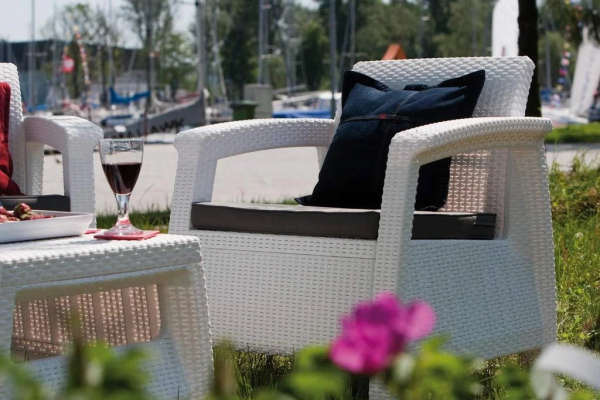 Комплект мебели из искусственного ротанга СORFU SET, белый [223258]