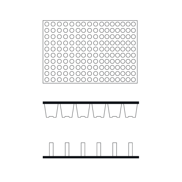 Кассета для рассады, 160 ячеек (20мл)
