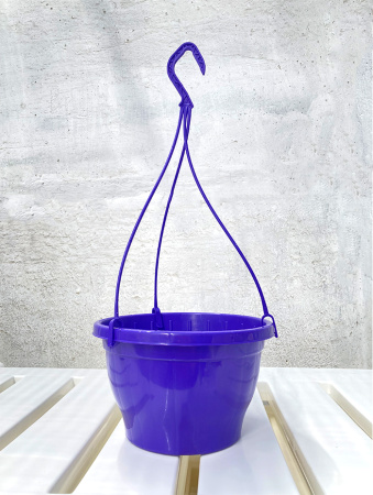 Кашпо подвесное, фиолетовое, ø 23см, высота 14см, объём 3.7л