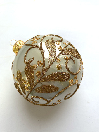 Набор шаров пластик. декор №4 разные цвета, 6см / 8см / 10см Шар пластиковый декорированный