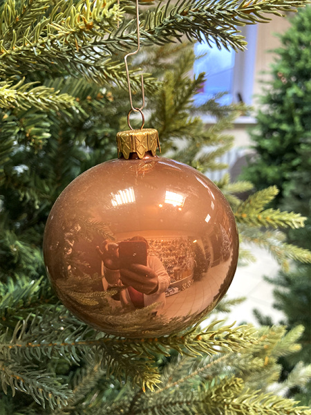 Шар елочный стекл. 8 см, [17]