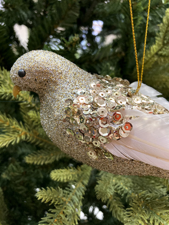 Украшение елочное птица 32 см [44699]