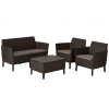 Комплект мебели из искусственного ротанга SALEMO 2-SOFA SET, коричневый [258966]