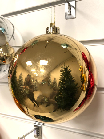 Шары пластиковые, глянец золотистый беж