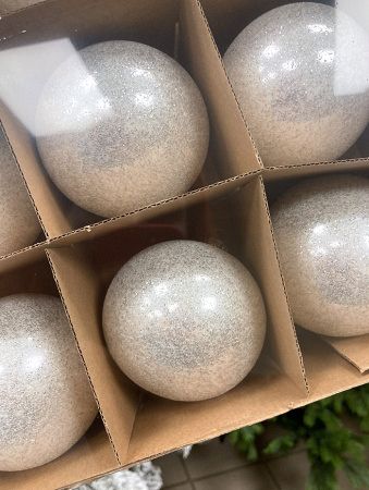 Шар елочный стекл. "Текстурный" 8 см, [114s]