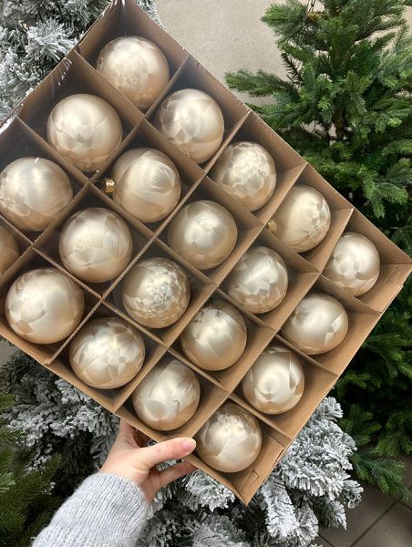 Шар елочный стекл. 8 см, [56]