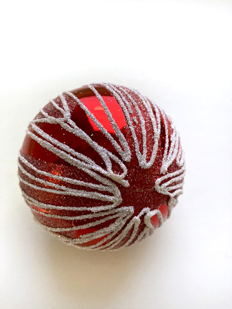 Набор шаров пластик. декор №13 разные цвета, 6см / 8см / 10см Шар пластиковый декорированный