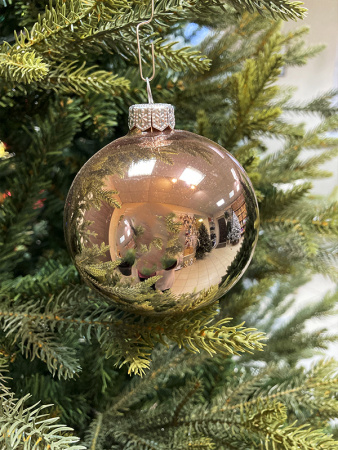 Шар елочный стекл. "Глянцевый" 8 см, [197]