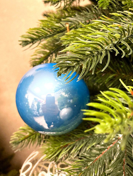 Шар елочный стекл. 8 см, [51]